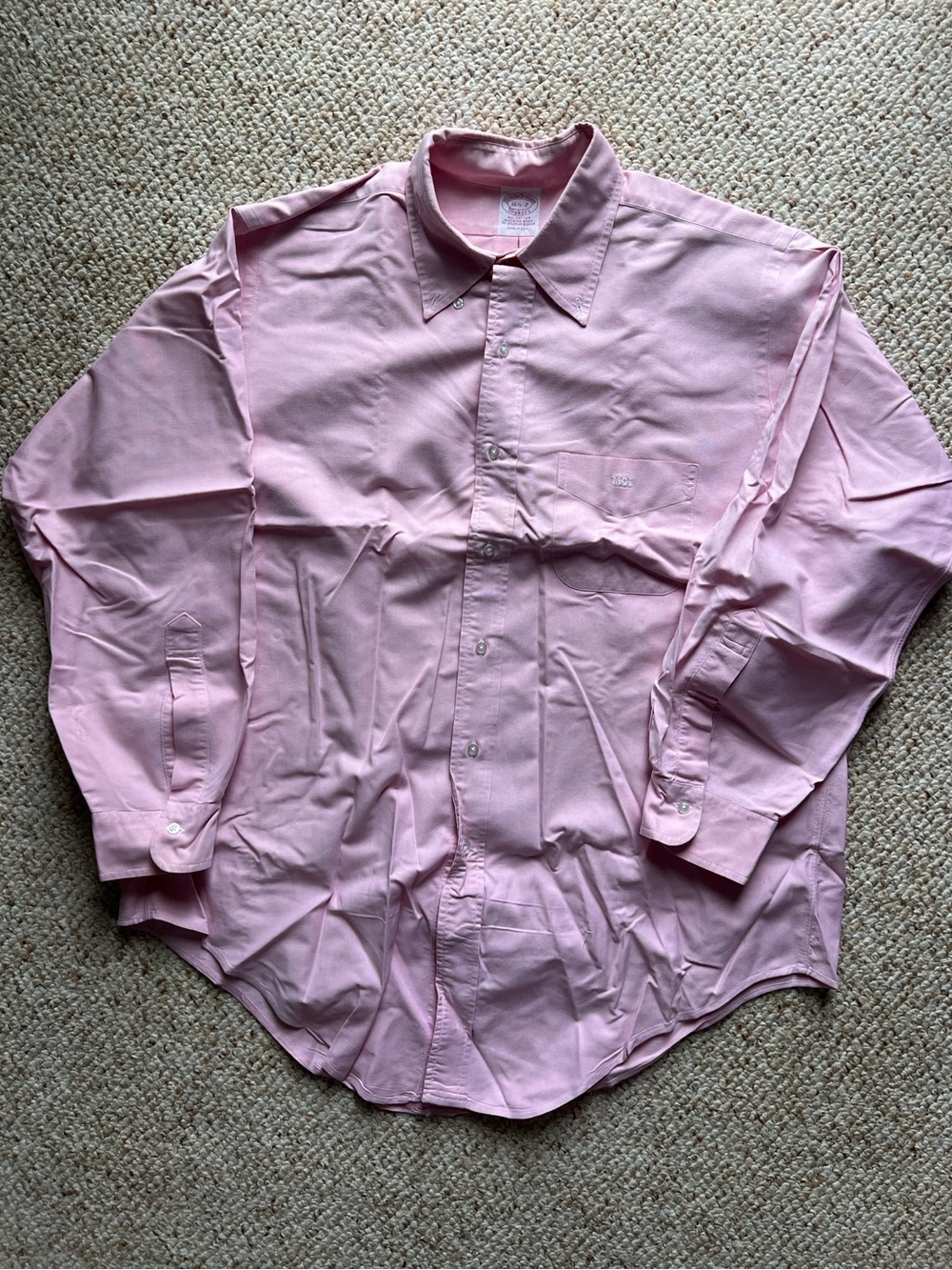 Vintage Brooks Brothers Makers Pink Oxford OCBD 16 1/2-2 All Cotton Made is USA